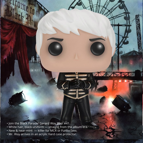 MCR 2015 Funko Pop Rocks My Chemical Romance Gerard Way Black Parade Figure #41