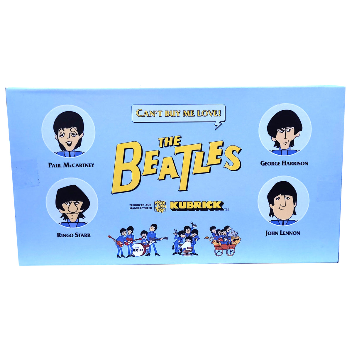 The Beatles 2007 Medicom Kubrick Can't Buy Me Love Animated Figure Set NM Box