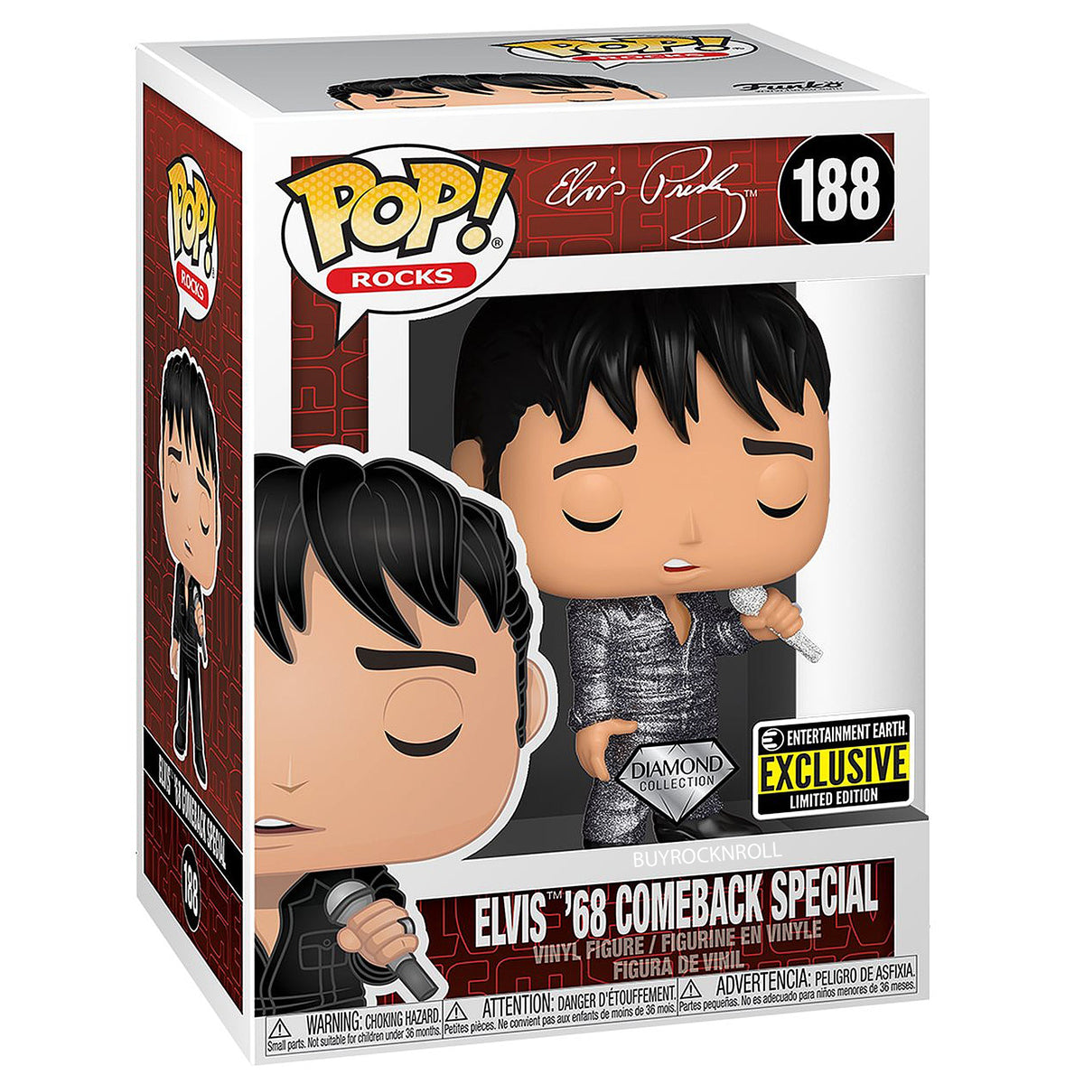 Elvis Funko Pop Rocks 4 Figure Set: Blue Hawaii, Jailhouse Rock, 68 Comeback-(2)