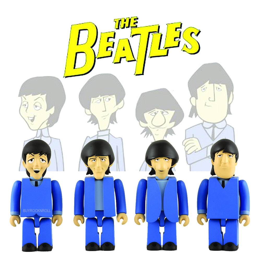 The Beatles 2007 Medicom Kubrick Can't Buy Me Love Animated Figure Set NM Box