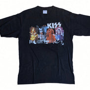 New 2001 KISS Catalog All Sport Tee Size L Original Members Collage Deadstock