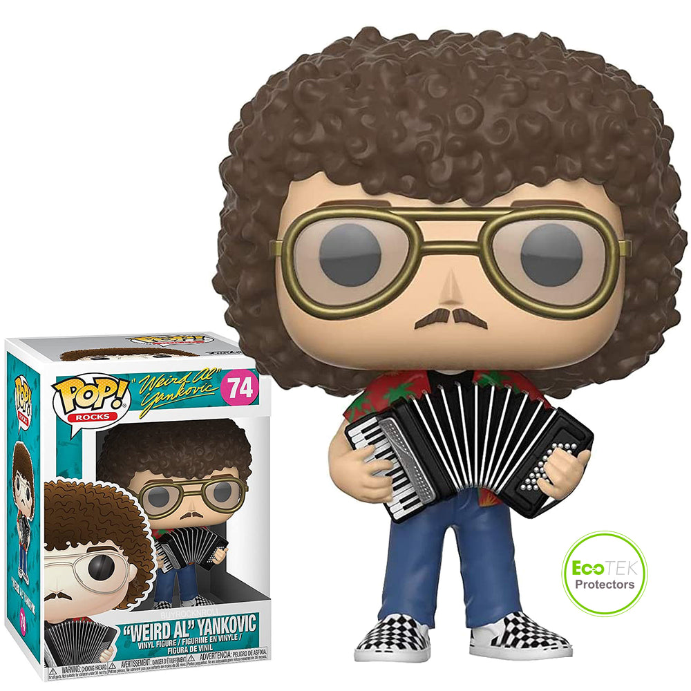 Al Yankovic Collectible 2018 Funko Pop! Rocks Weird Al Figure #74 in Protector