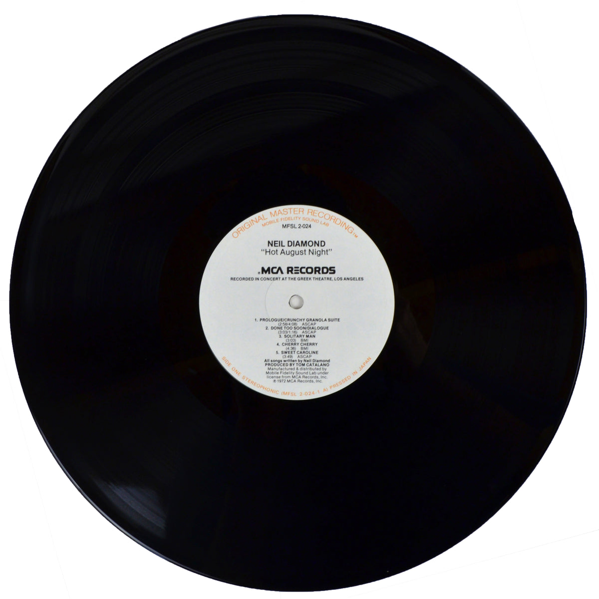 MFSL Collectors 1980 Mobile Fidelity Neil Diamond - Hot August Night LP 2-024 NM/MT