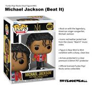 Funko Pop! Rocks #491 Michael Jackson Beat It - NM/MT w/ Acrylic Hard Protector