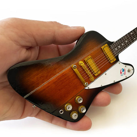 Tom Petty Collectible Signature Gibson Firebird V Sunburst Miniature 10" Guitar Model - Red & Blue Logo