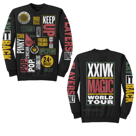 Bruno Mars Collectible 24K Magic World Tour Crewneck Sweatshirt Lg (2018 Edition)