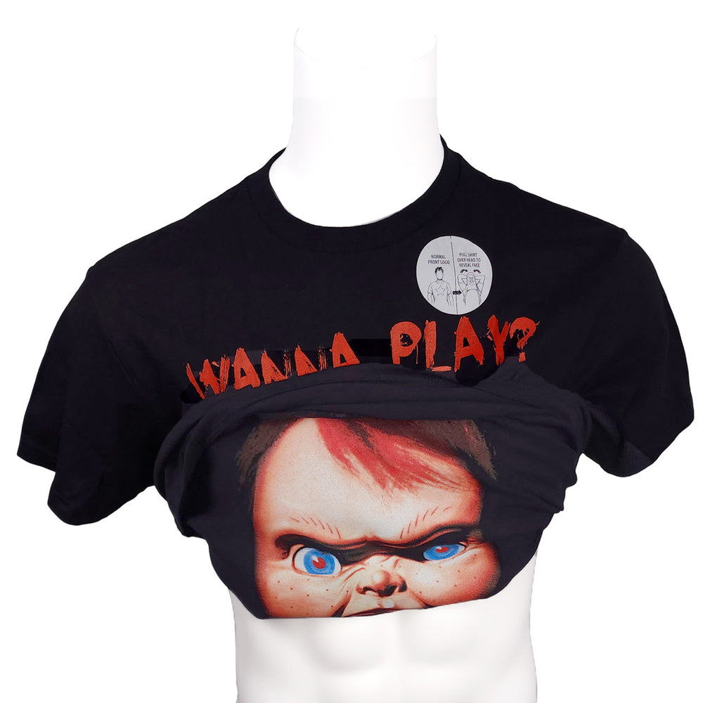 Bride of Chucky Wanna Play? T-Shirt Size Medium (Halloween Costume) 24/26