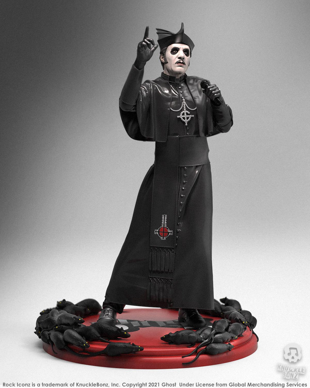 Ghost 2021 KnuckleBonz Rock Iconz Statue Cardinal Copia Black Tuxedo -Variant