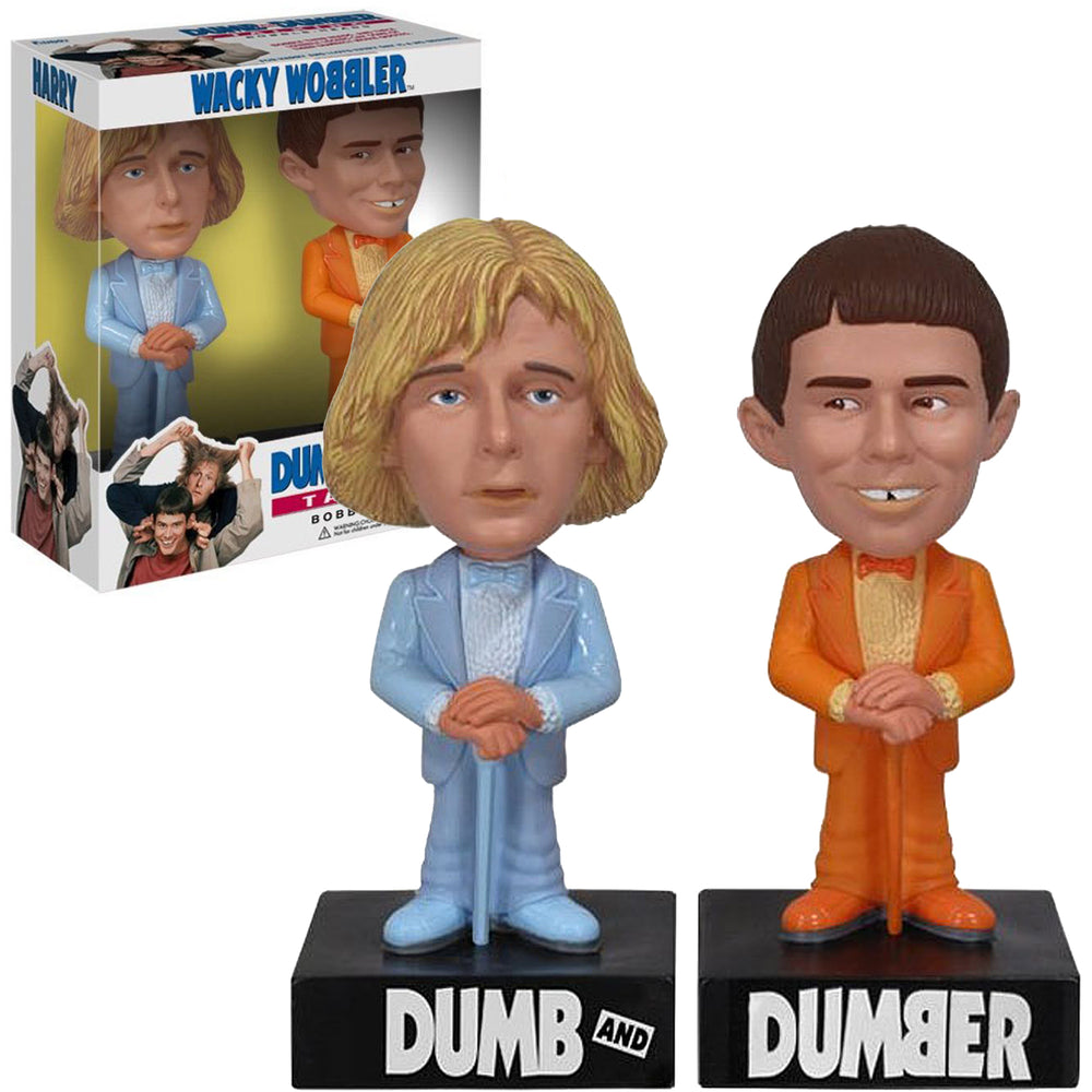 Dumb and Dumber Collectible 2012 Funko Wacky Wobbler Talking Bobble Head Set - Box Shows Some Wear