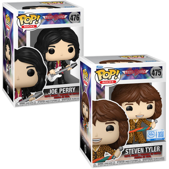 Aerosmith 2025 Funko Pop Rocks Steven Tyler Exclusive #476 Joe Perry #476 Set NM/MT