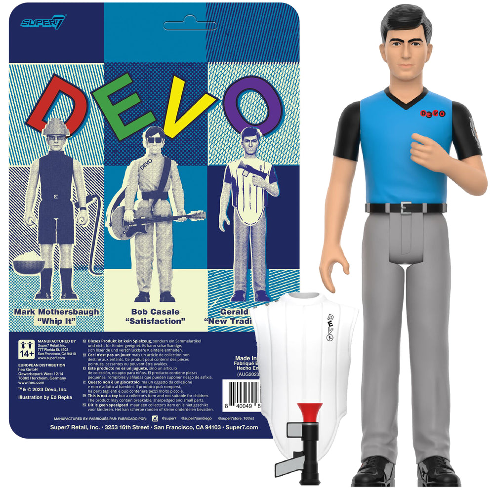 DEVO Super7 Reaction Figure Set of 5 -Gerald Casale Mark Mothersbaugh Bob2 Bob M Booji Boy