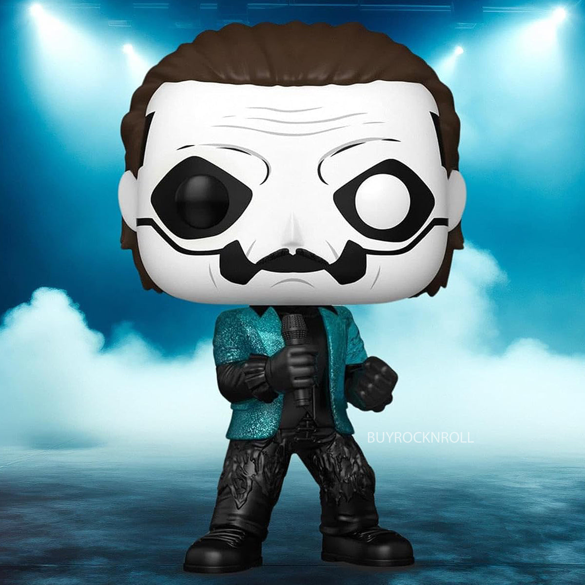 Ghost Collectible 2025 Funko Pop Rocks Papa Emeritus IV Blue Jacket Glitter #455 NM/MT