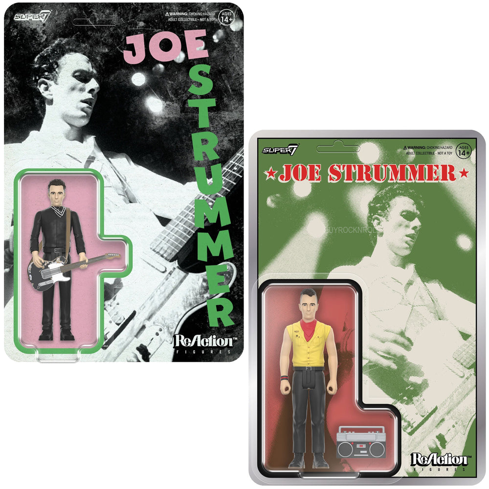 The Clash Collectible 2023 2024 Super7 Joe Strummer Reaction Figures Set of 2