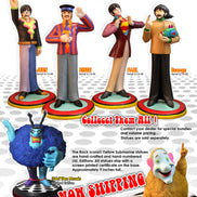 The Beatles 2011 Knucklebonz Rock Iconz Yellow Submarine Band Member Statue Set of 4