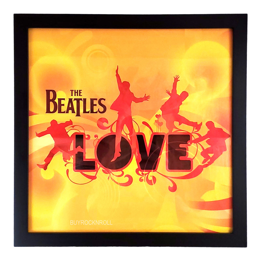 Beatles LOVE Cirque du Soleil Record LP Album Art Flat Promo Poster - Framed