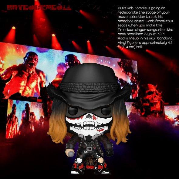 Rob Zombie Collectible 2026 Funko Pop! Rocks Vinyl Figure #490 NM/MT