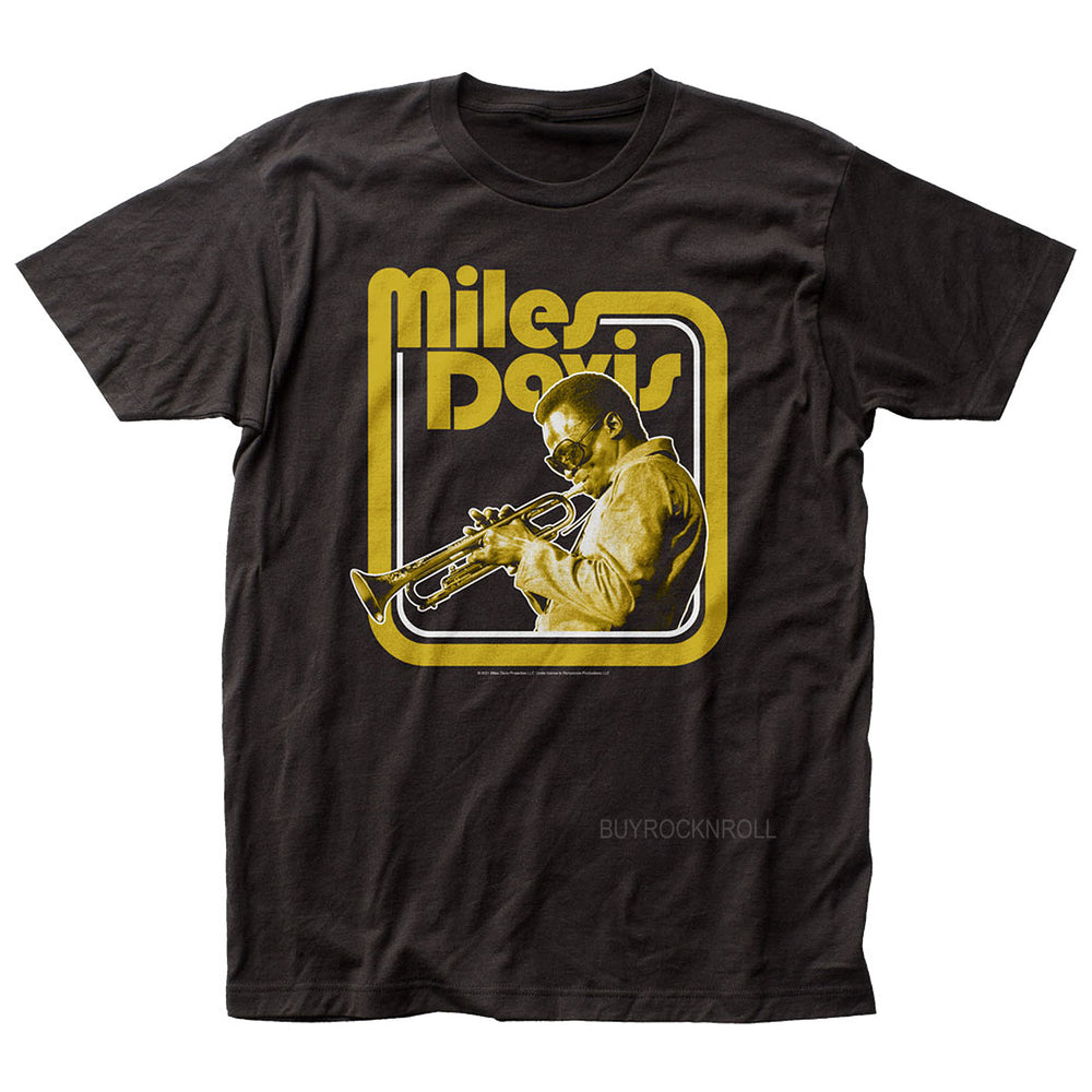 Miles Davis Collectible 2020 Black Trumpet Gold Touch Mens Large T-Shirt