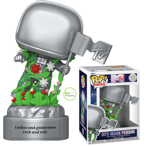 MTV Collectible 2024 Pop Ads Icons 40th Anniversary Moon Person With Flowers 201
