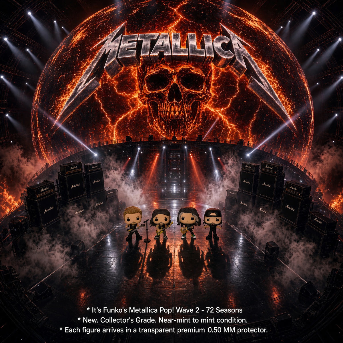 Metallica 2025 Collectible Funko POP Rocks 72 Seasons NM/MT Set 484 485 486 487 Wave 2
