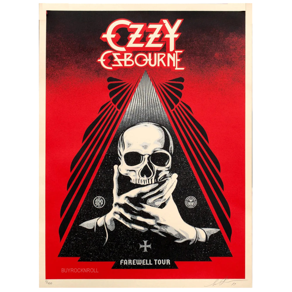 Black Sabbath Collectible 2025 Obey Print Ozzy Osbourne Farewell Tour Red