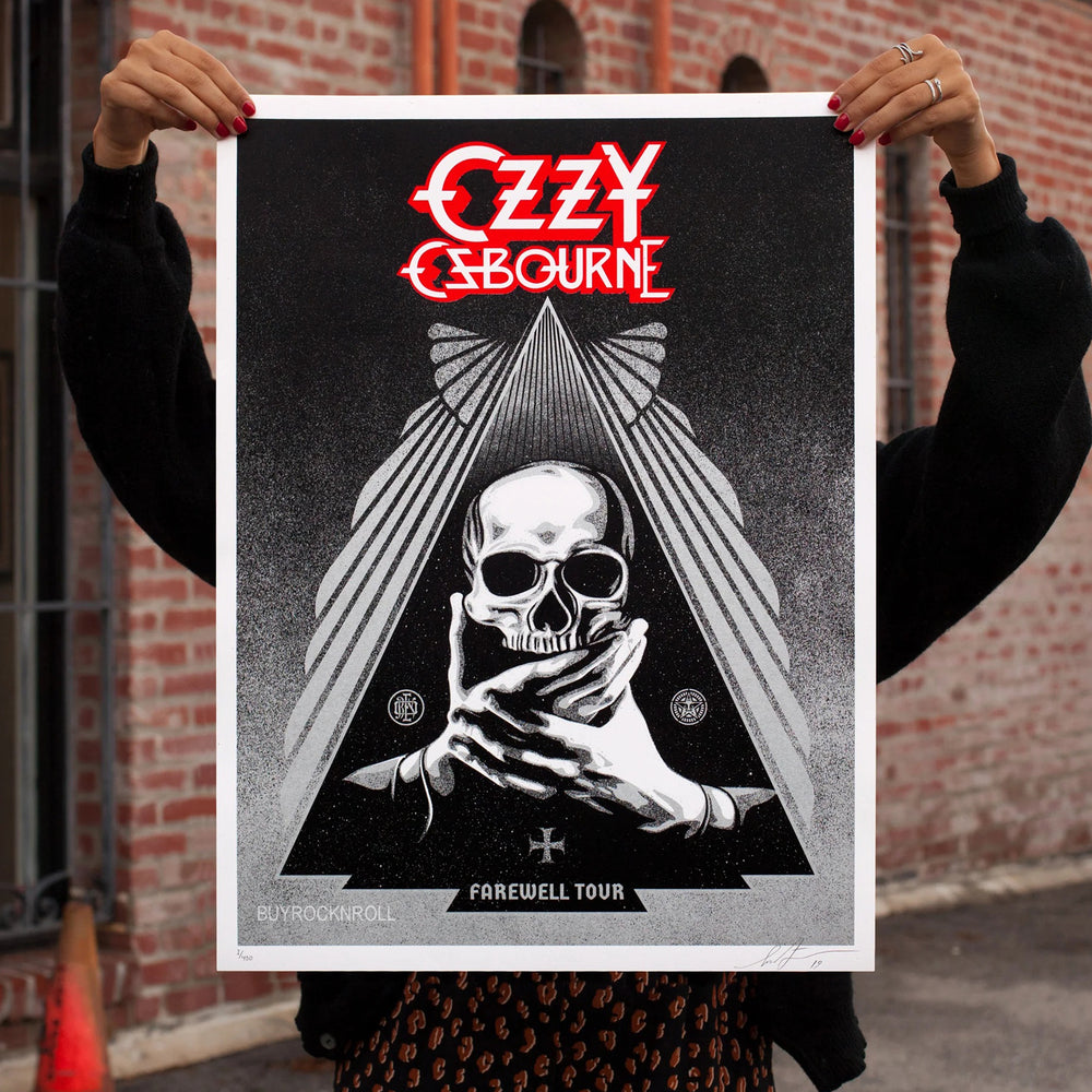 Black Sabbath Collectible 2025 Obey Ozzy Osbourne Farewell Tour Black Print