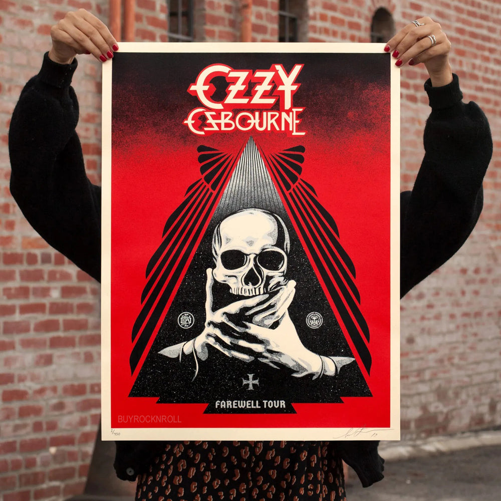 Black Sabbath Collectible 2025 Obey Print Ozzy Osbourne Farewell Tour Red