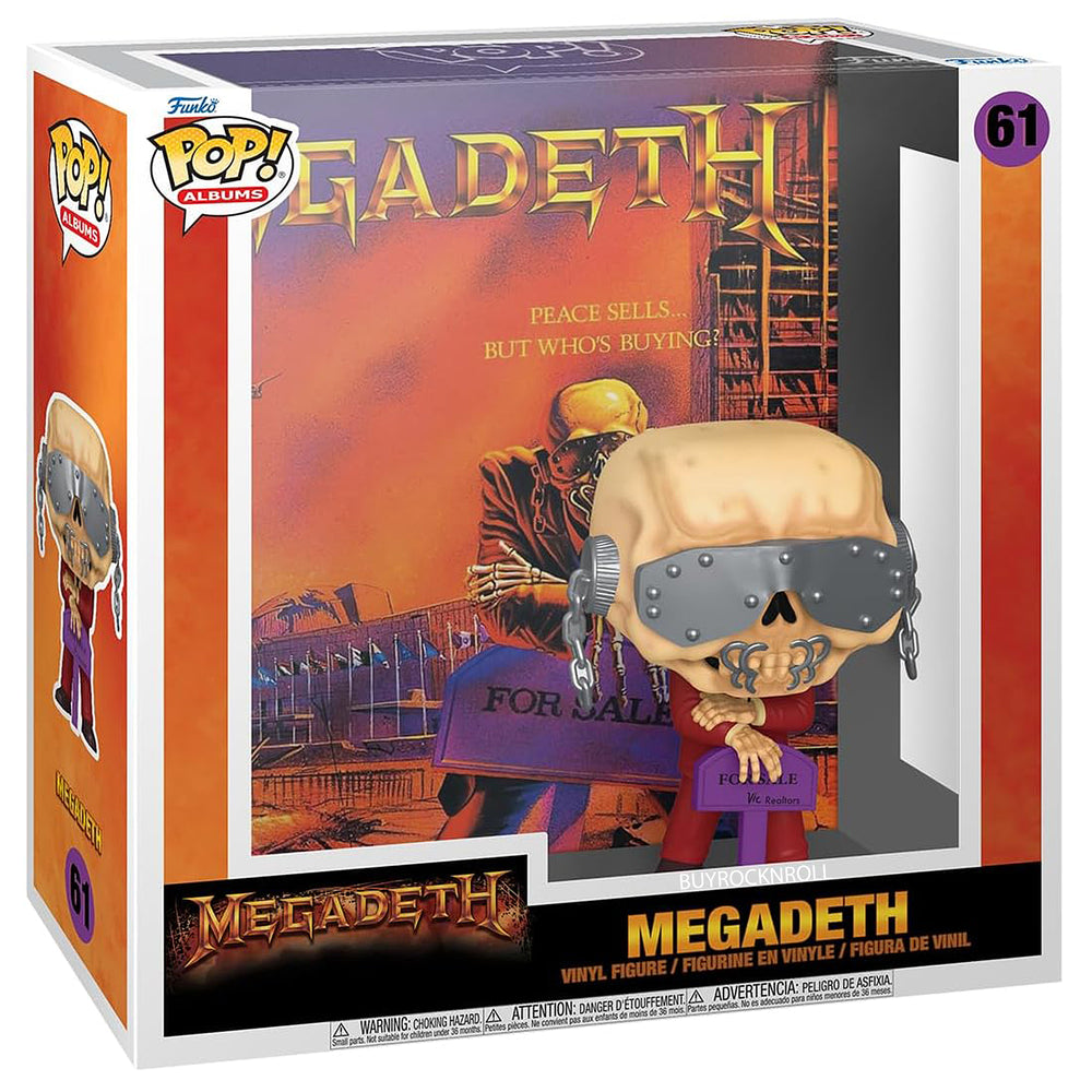 Megadeth 2023 Handpicked Funko Pop Albums #61 Peace Sells...Vic Rattlehead Figure