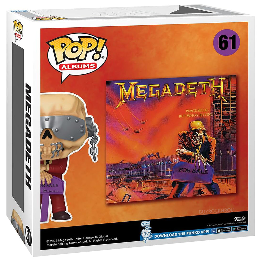 Megadeth 2023 Handpicked Funko Pop Albums #61 Peace Sells...Vic Rattlehead Figure