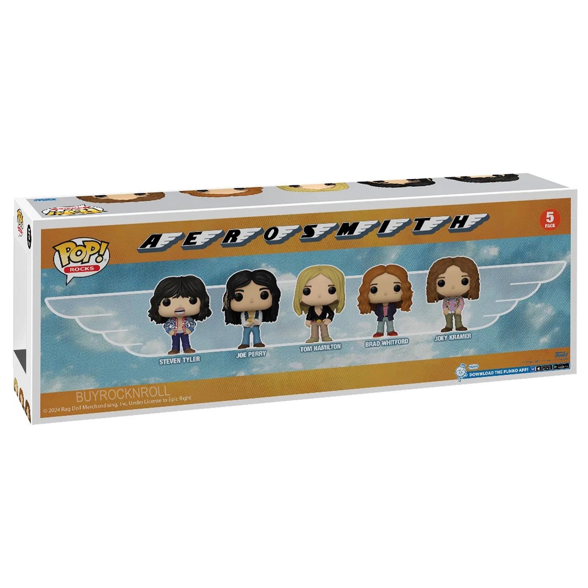 Aerosmith 2024 Handpicked Funko Pop Rocks 5 Pack Set of Figures