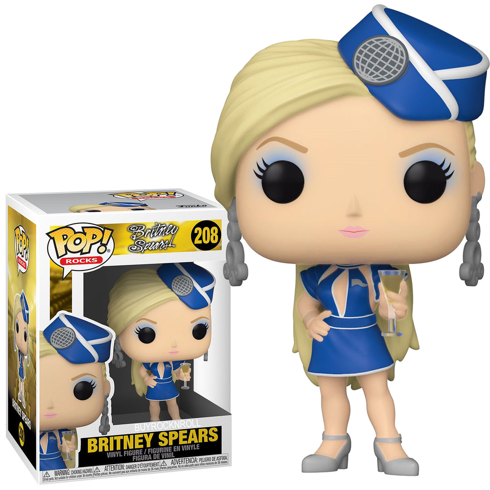 Britney Spears Collectible Handpicked 2021 Funko Pop Rocks Britney Spears Toxic Stewardess Figure #208