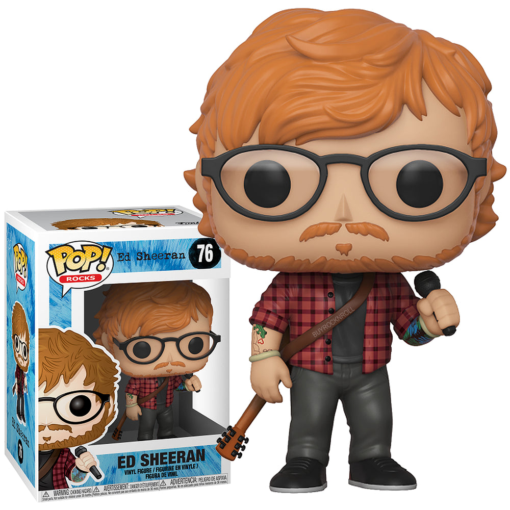 Ed Sheeran Collectible 2018 Funko Pop! Rocks Vinyl Figure #76 in Protector