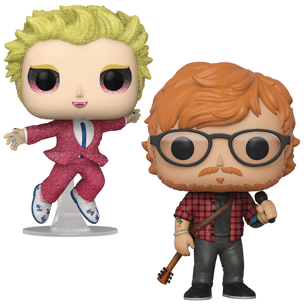 Ed Sheeran Collectible Handpicked Funko Pop! Rocks 2018 Figure #76 & 2023 PX Figure #346