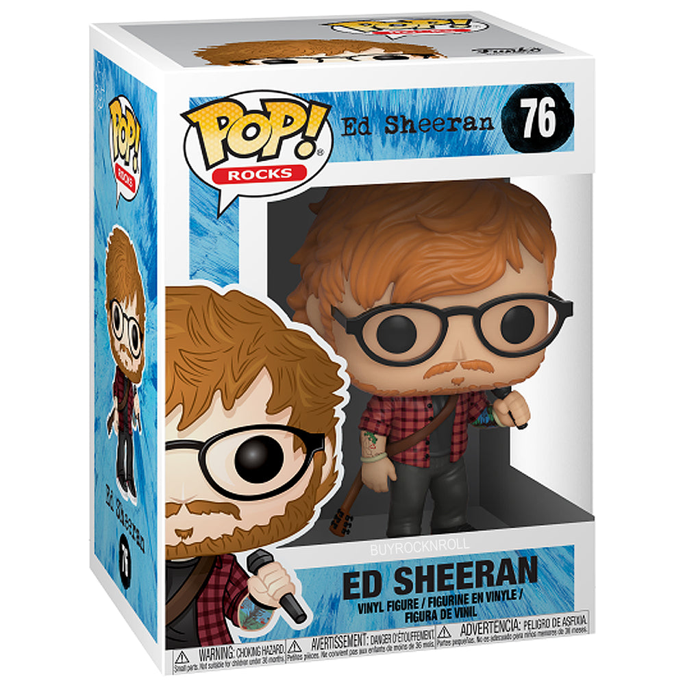 Ed Sheeran Collectible 2018 Funko Pop! Rocks Vinyl Figure #76 in Protector