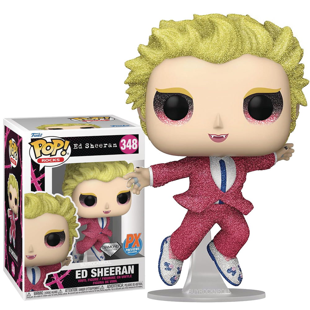 Ed Sheeran Collectible 2023 Funko Pop! Rocks Diamond Glitter Bad Habits Figure #348 PX