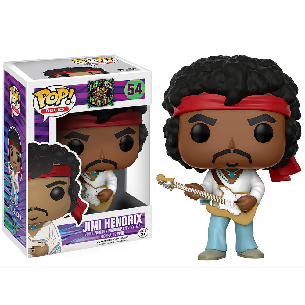 Jimi Hendrix Collectible 2017 Funko POP! Rocks Woodstock Figure #54 in Stacks Display Case