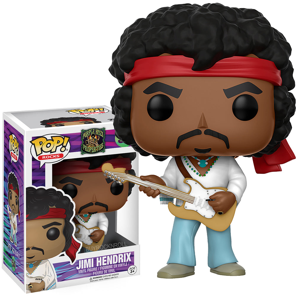 Jimi Hendrix Collectible 2017 Funko POP! Rocks Woodstock Figure #54 in Stacks Display Case