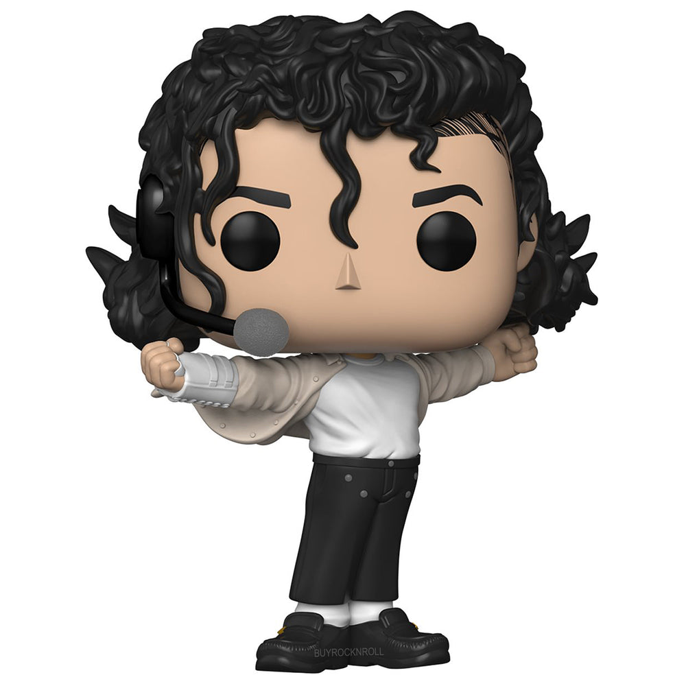 Michael Jackson 2023 Funko Pop Rocks Super Bowl Figure #346 In EcoTek Protector