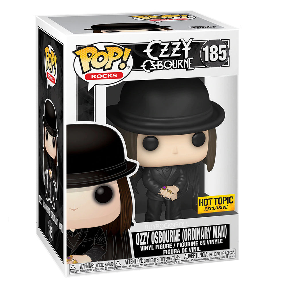 Ozzy Osbourne Collectible 2023 Handpicked Funko Pop! Rocks #185 Ordinary Man Figure in Protector Display