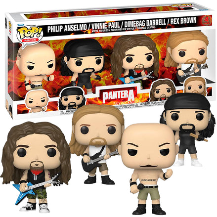 Pantera Collectible 2023 Handpicked Funko Pop Rocks Figures - 4 Pack