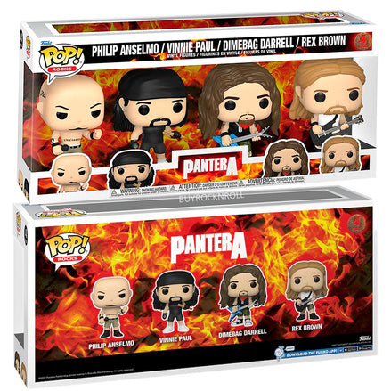 Pantera Collectible 2023 Handpicked Funko Pop Rocks Figures - 4 Pack