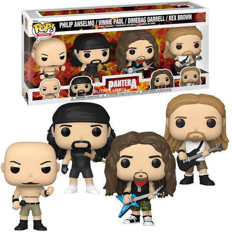 Pantera Collectible 2023 Handpicked Funko Pop Rocks Figures - 4 Pack