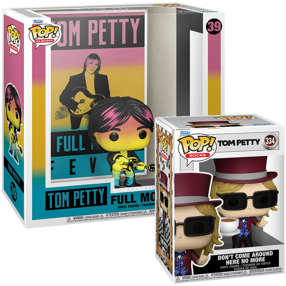 New! Tom Petty Collectibles - 2025 Pop Figure #334 & Pop Albums Moon Fever #39 NM-MT