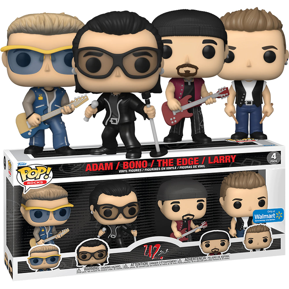 U2 Collectible 2022 Handpicked Funko POP! Rocks Figure 4 Pack Walmart Exclusive