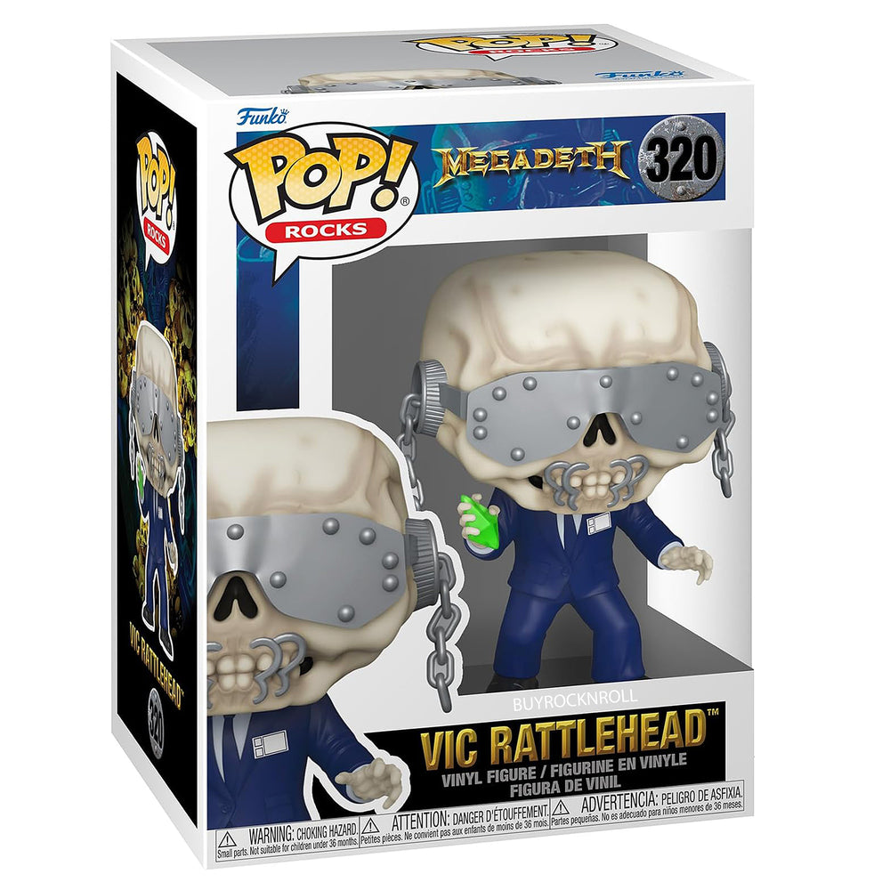 Megadeth 2023 Handpicked Funko Pop Rocks Vic Rattlehead Figure #320