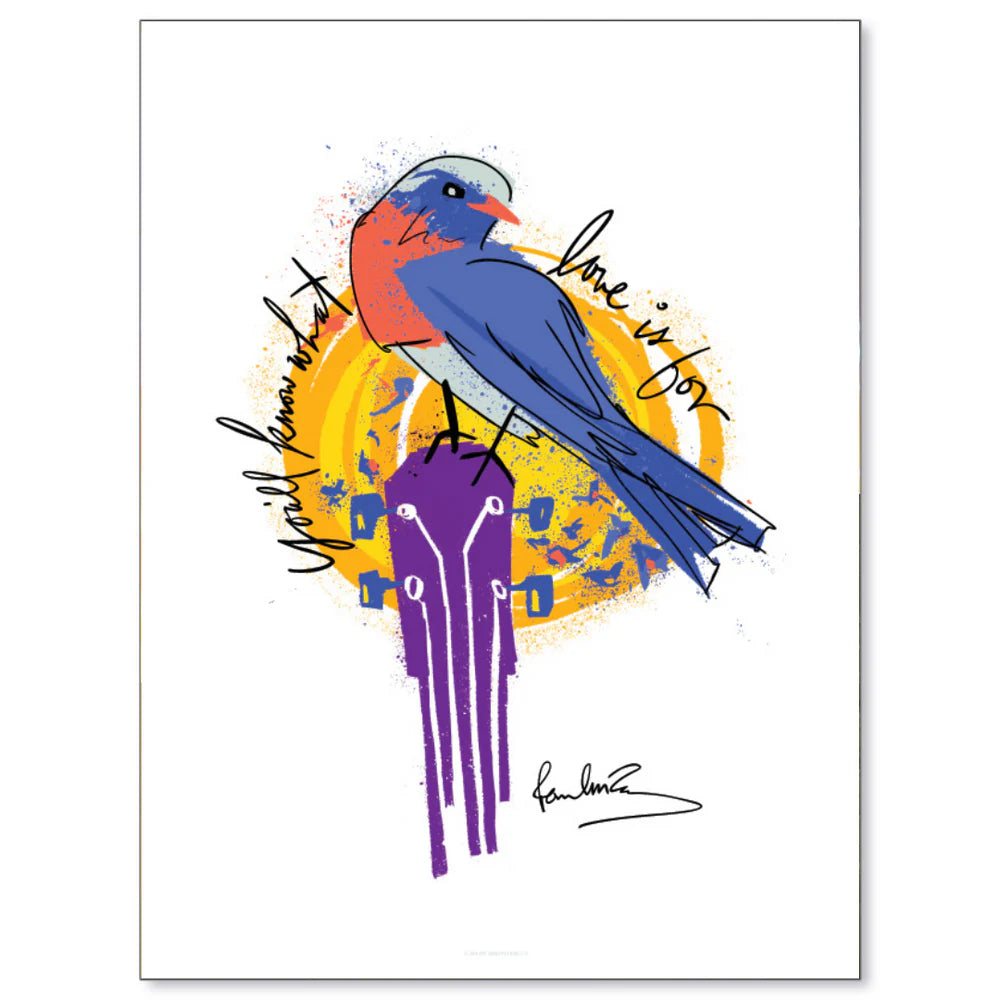 Paul McCartney and Wings Blue Bird Commemorative Art Print Limited Edition 115
