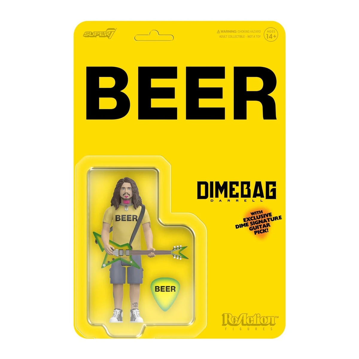 Preorder New Dimebag Darrell NM/MT Unpunched 2026 Super7 Reaction