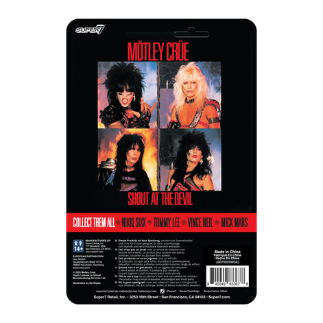 Motley Crue Collectible 2024 Handpicked Super7 Reaction Mick Mars Figure