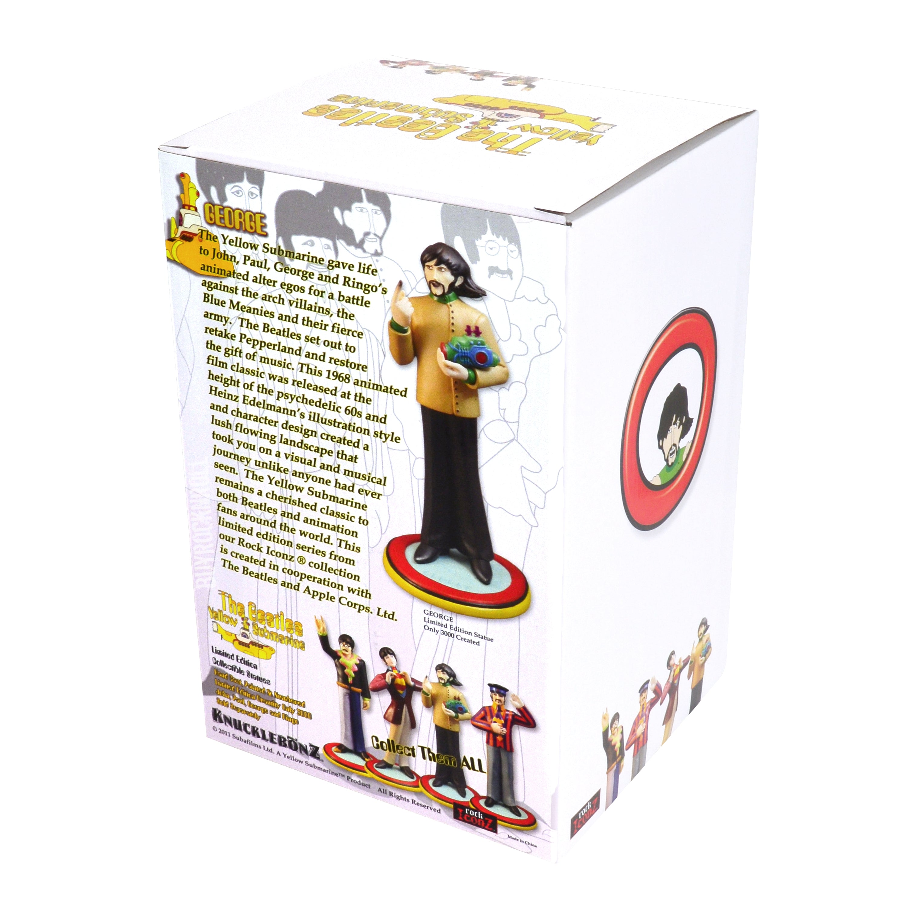 The Beatles 2011 Knucklebonz Rock Iconz Yellow Submarine Band Member Statue Set of 4