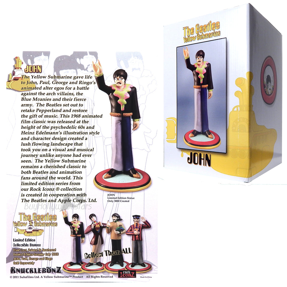 The Beatles 2011 Knucklebonz Rock Iconz Yellow Submarine Band Member Statue Set of 4
