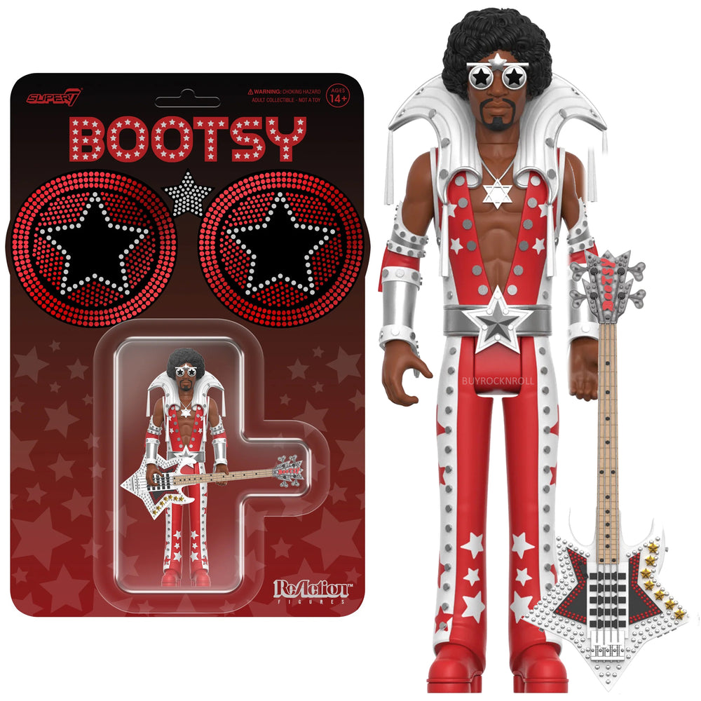 Bootsy Collins Collectibles Super7 Reaction Figure Set - Red & White and Black & Gold